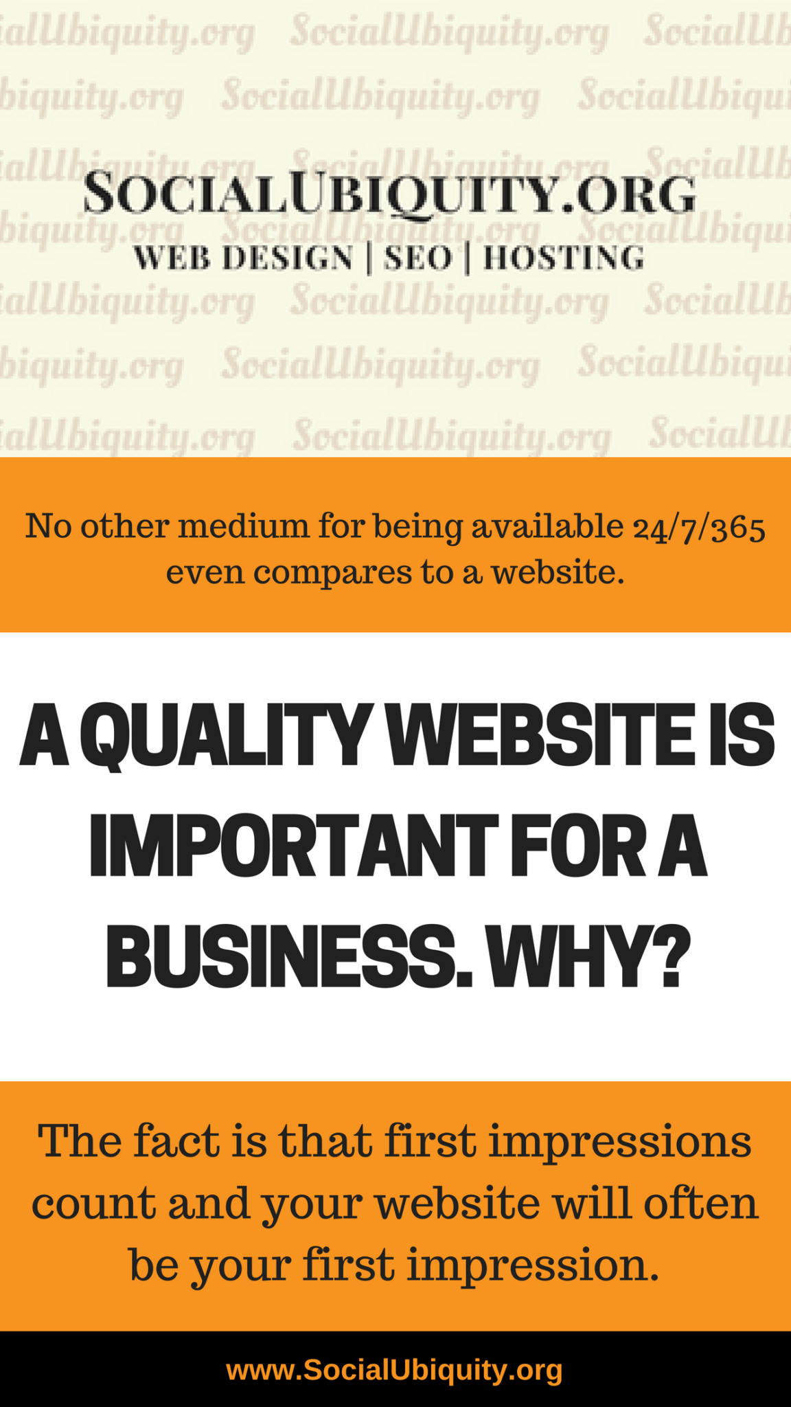 Quality Websites by Social Ubiquity LLC A quality website is important why
