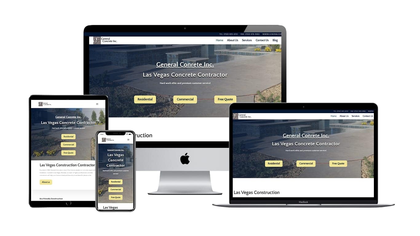 Concrete Masonry Landscaping Contractor Website